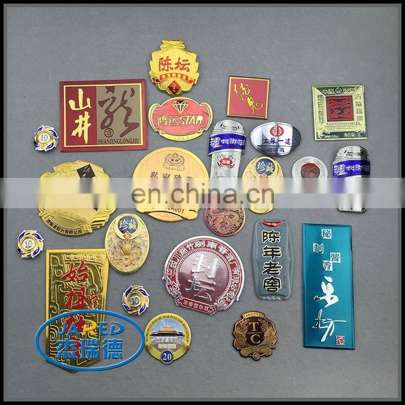 Promotion items embossing metal badges for appliances