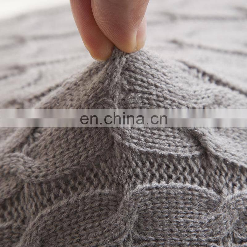 Cushion Covers for Office Chair And Home Decor Acrylic wool knitted pillow