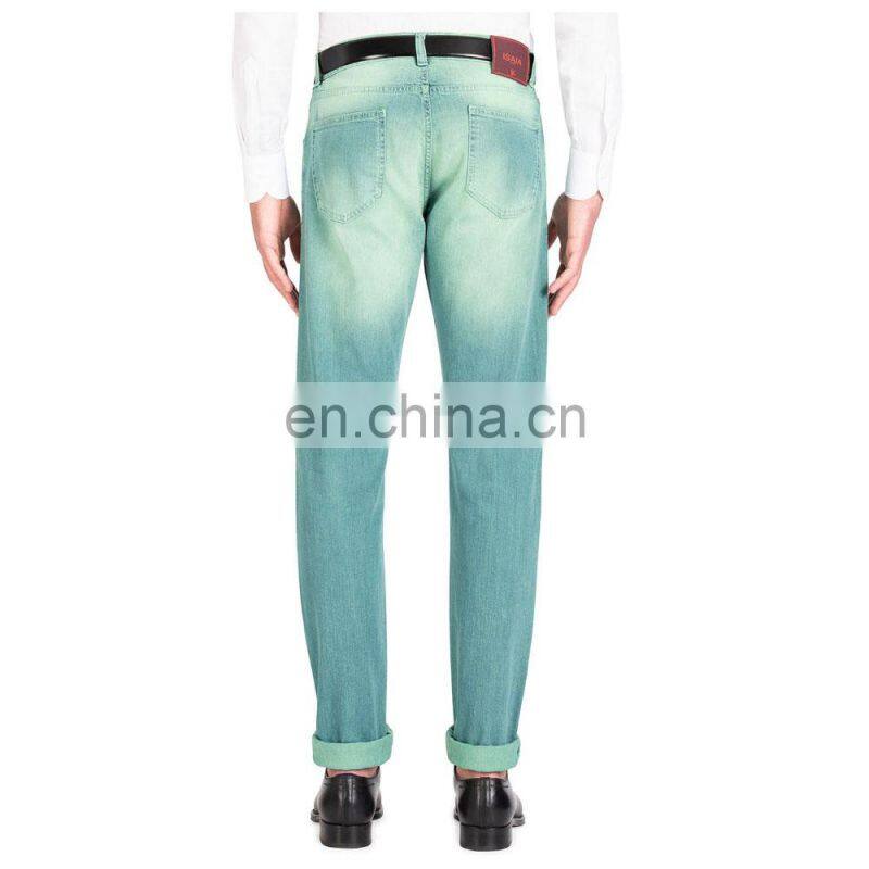 DiZNEW High quality Custom Washed Slim Jeans Men