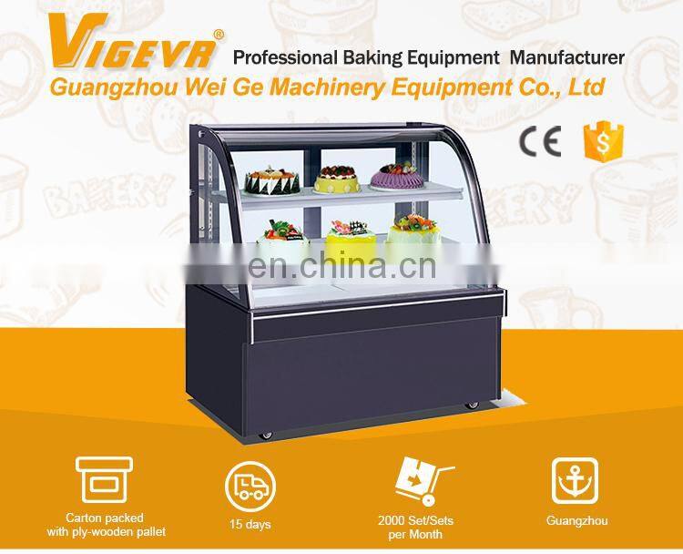 Bakery Showcase Curved Glass Cake Showcase Mini Cake Display Countertop Refrigerated Cooler Freezer Refrigerator