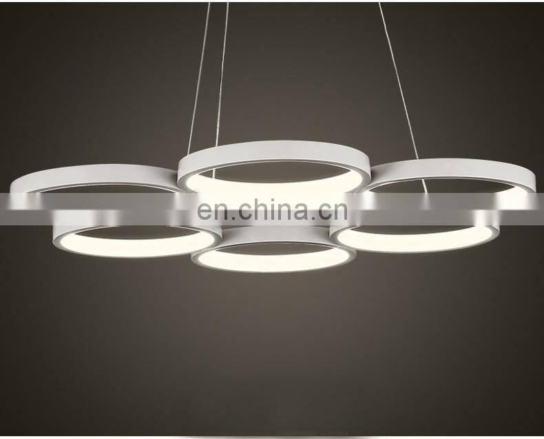 hot sale modern simplified bedroom stydy remote ring light acrylic led light pendant