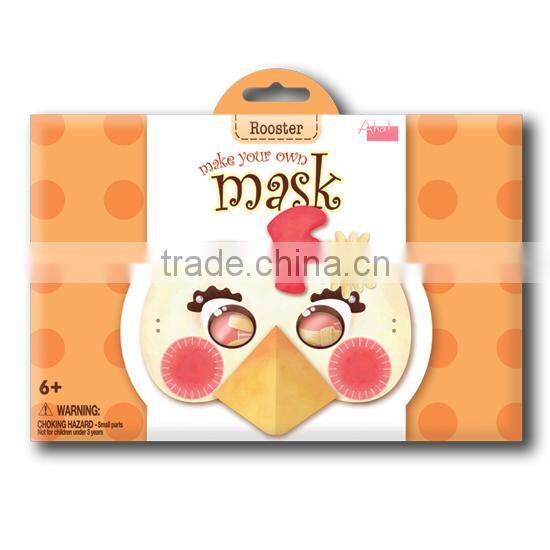 Kids toy Party Paper craft Make Your Own DIY Rooster Hen Animal Paper Mask