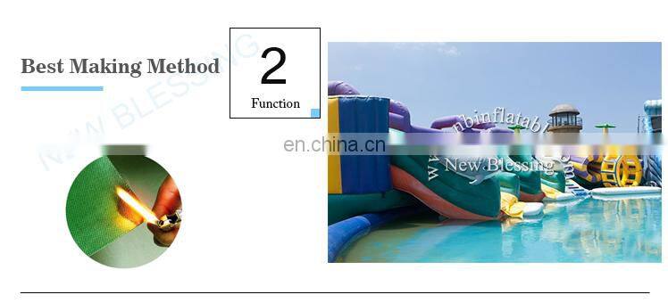 2018 pvc inflatable commercial water park on land prices with pool& slide/ inflatable bounce outdoor playground equipment