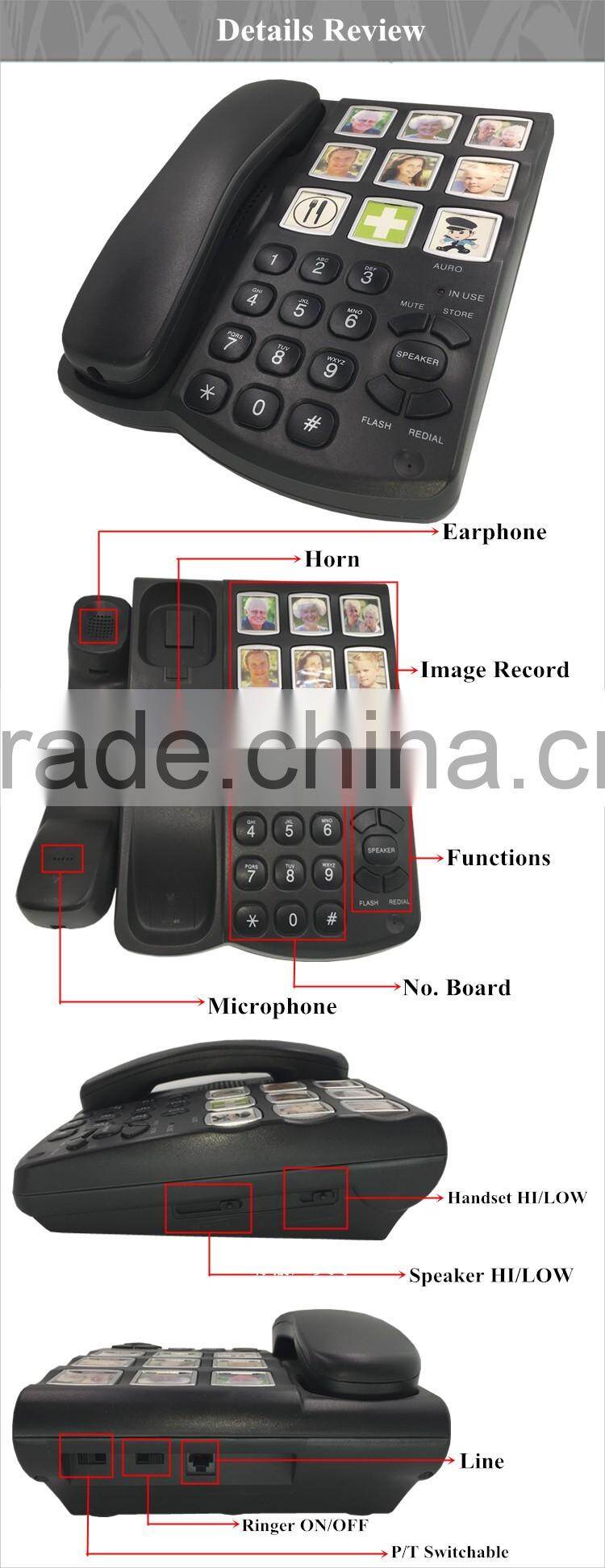 basic one-touch memory big button telephone for blind people