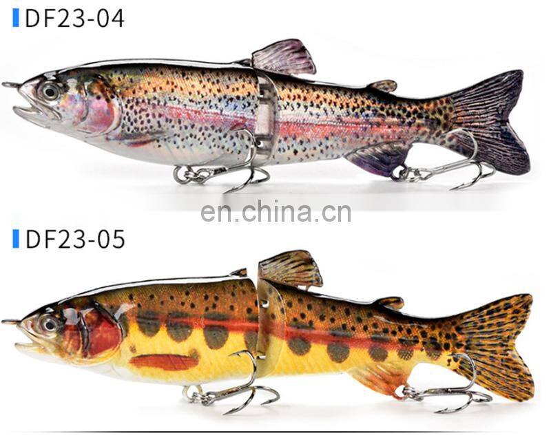 18cm 65.5g High Quality Salmon Shape Big Size 2 Sections multi jointed minnow bait