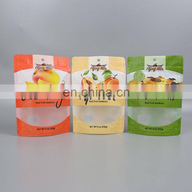 Laminated custom printed Plastic mylar Food Packaging dried mango Pouch Bag Packing with zipper