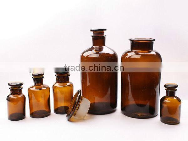 black glass wide mouth reagent bottles for laboratory