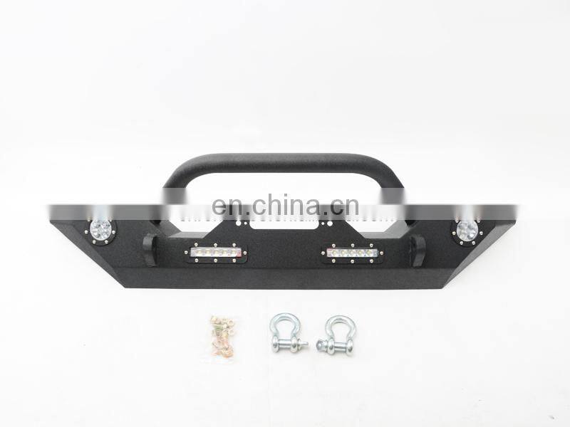 High Quality Steel Front Bumper for Jeep Wrangler JK 07+ Auto bumper With LED light