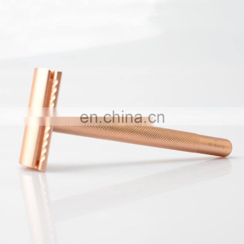 Private Label Razor Brands Best Golden Shaving Razor Set for Wet Shaving