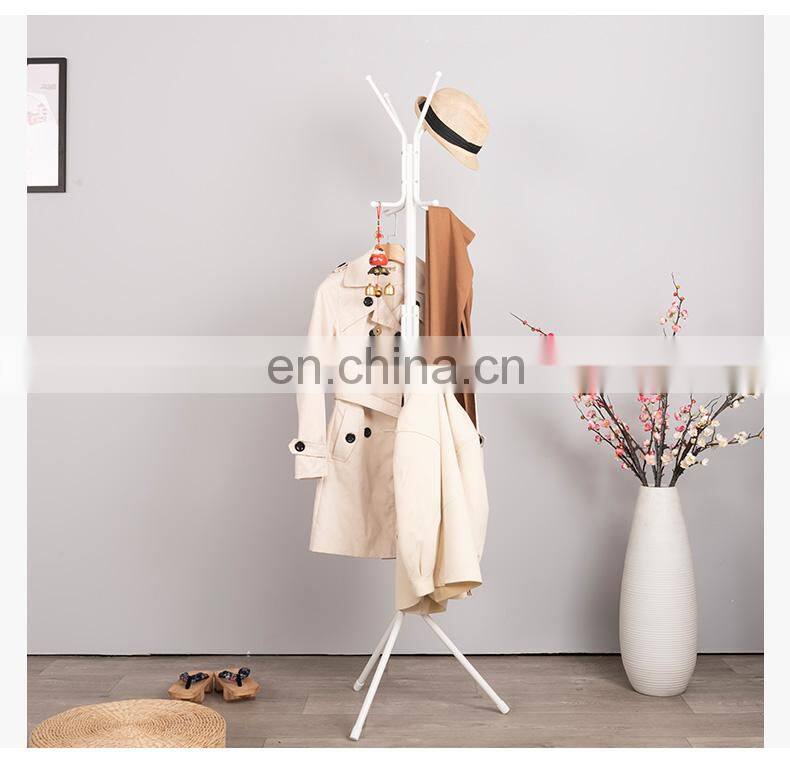 Hotel Tree Shaped Home Bedroom Door Iron Clothes Hat Coat Rack Clothes Stand With Shelf