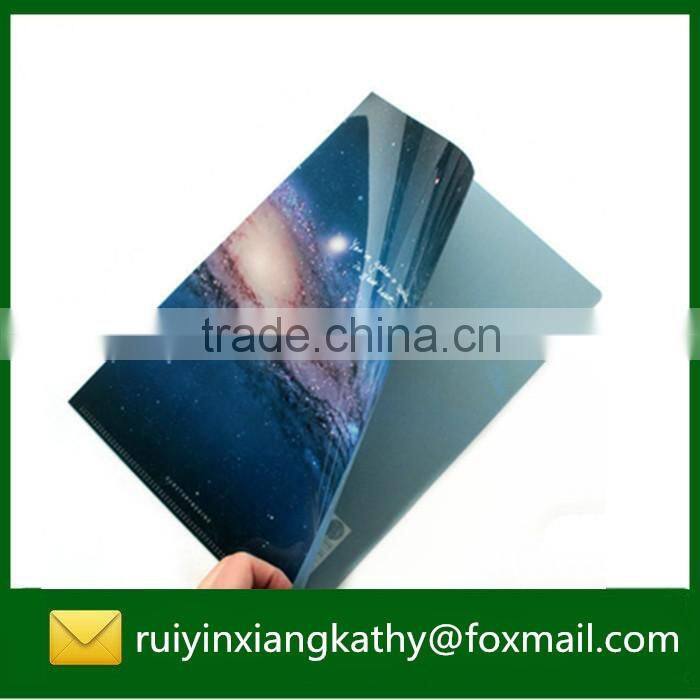School stationery recycled PP constellation design L shape folder