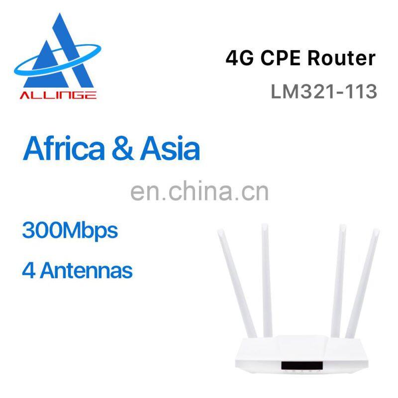 ALLINGE SDS1583 4G Industrial CPE Wireless Wifi Router Home Indoor Modem Long Range 3pcs External Antennas 1WAN/4LAN Port
