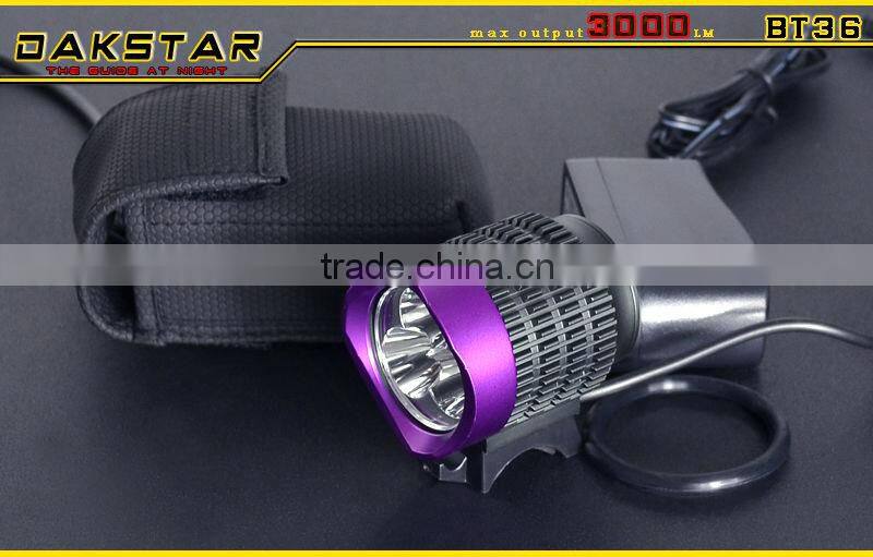 DAKSTAR 2013 Main Product BT36 CREE XML T6 LED High Power Aluminum Rechargeable Light For Bike
