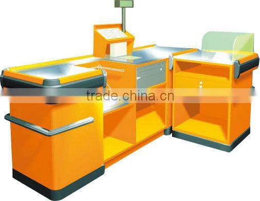cash retail checkout counter and supermarket cashier desk JB-034