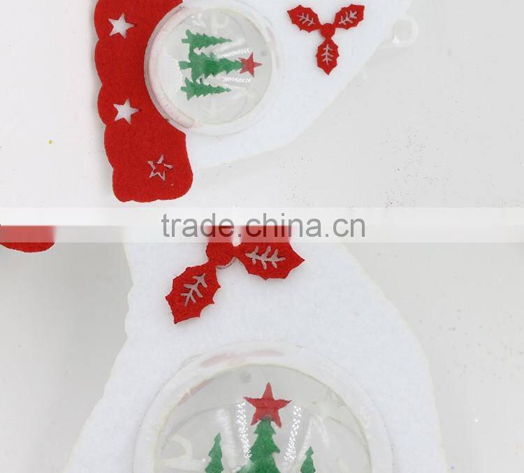 Plastic Clear Christmas Ball In Santa Hat Design Christmas Tree Hanging Ornaments Dropshipping Xmas Decoration