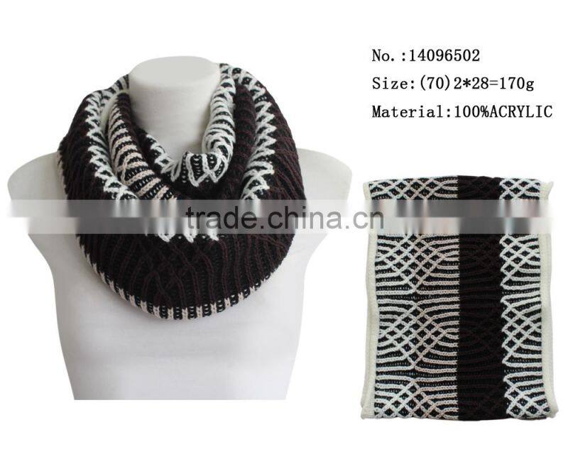 gray color scarf christmas scarfs woman infinity circle knited scarves