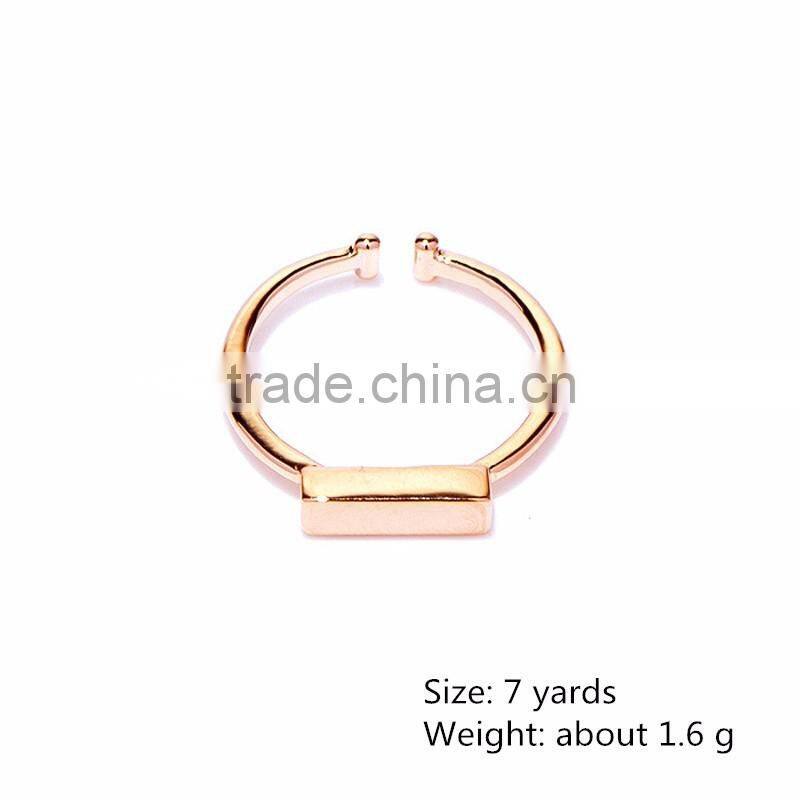 Wholesale Imitation Jewellery Unique Small Bar Boys Silver Rings Fashion 2016