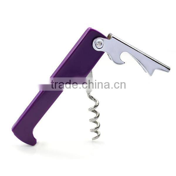 Professional plastic corkscrew wine opener
