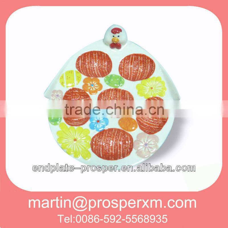 2013 new design ceramic egg holder plate
