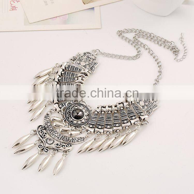 2016 National Style Long Tassel Clavicle Necklace