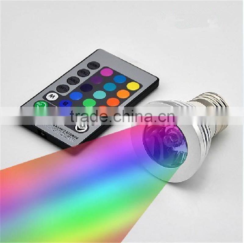 3W LED RGB Bulb 16 Color Changing LED Spot lights RGB led spot light ac85-265v E27 GU10 led rgb remote control spotlight 12v