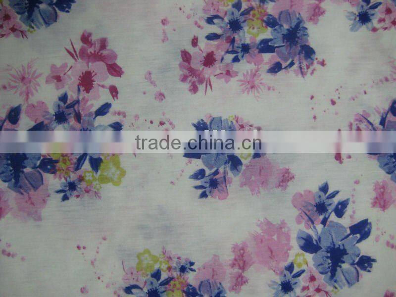 poly rayon fabric printed single jersey