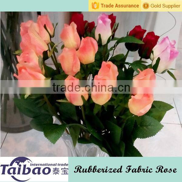 Reasonable price beautiful looking wholesale long stem colorful PU rose bud