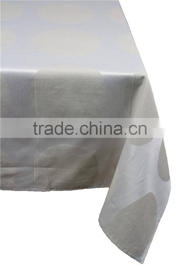 Hot Sale 100% Polyester Soild Color Jacquard Custom Tablecloth