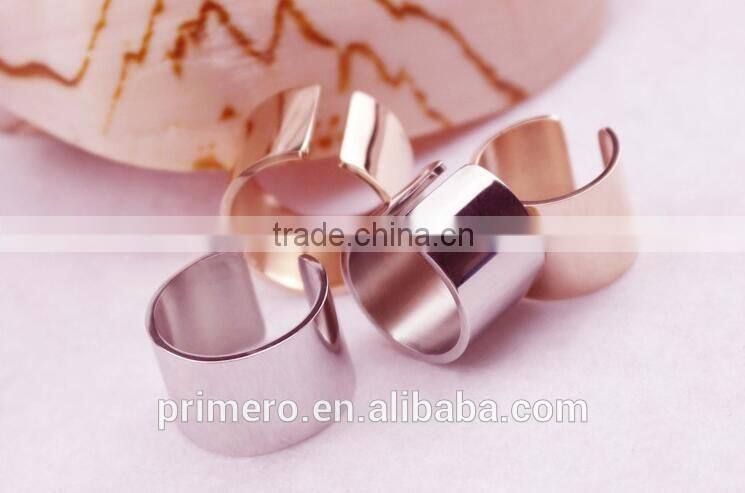 Fashion width ring jewelry smooth open cuff finger ring for women The Master's Sun