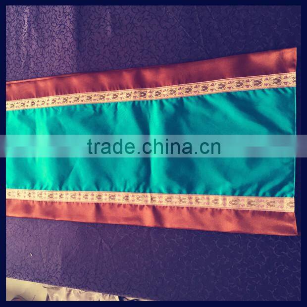 hot sale hotel bed linen 100% polyester plain dyed bed runner/hotel decorative bed runner