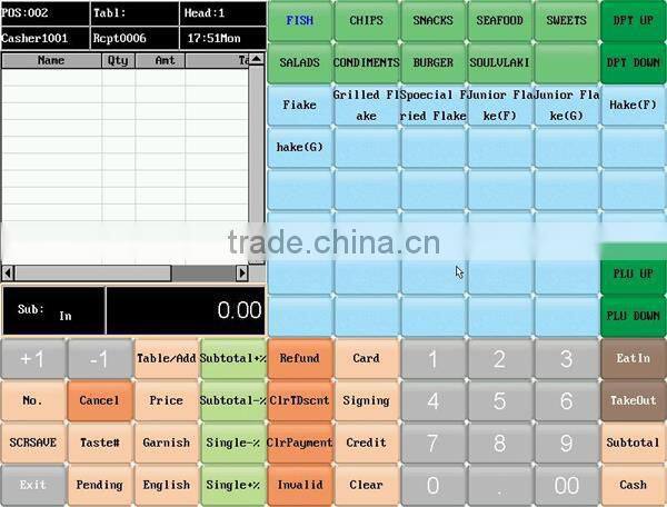POS0901 Work Effcient Sensitive Restaurant Pos System