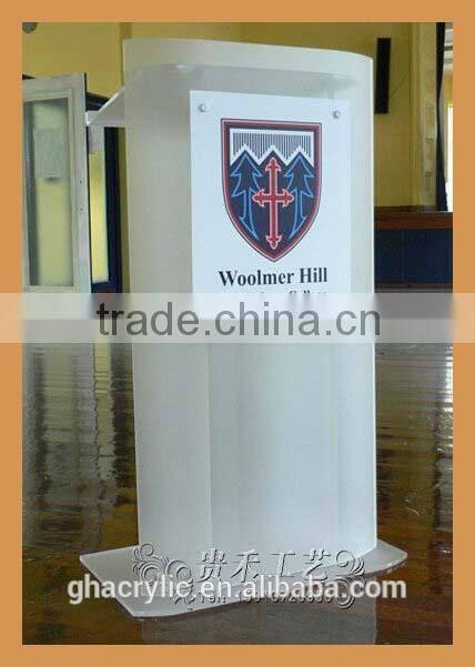 GH-YZ#040#5 clear acrylic desk speech table, acrylic lucite desk table