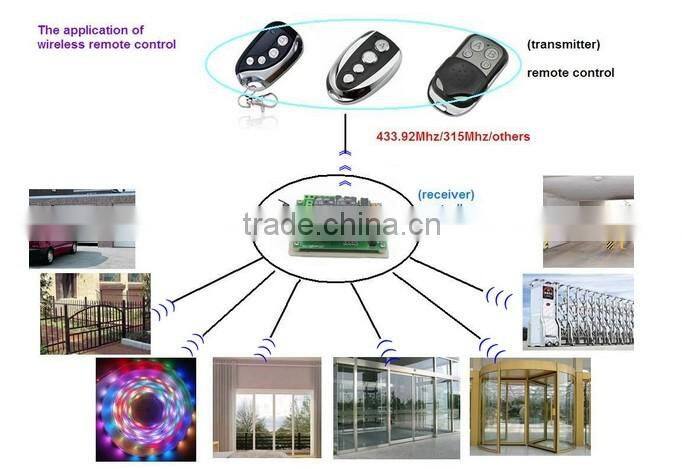 4 channel wireless 433mhz/315mhz copy code rf remote control