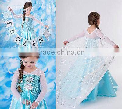 Kids Girls Princess Dresses Frozen Anna Elsa dress party costume BC201