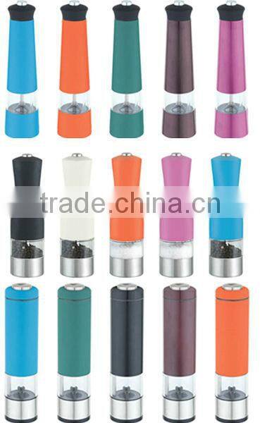 electronic stainless steel pepper mill or salt shaker