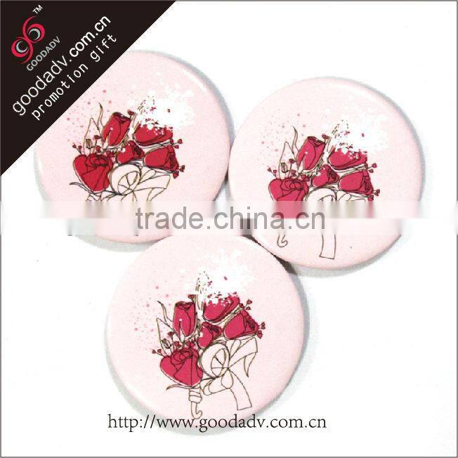 Jewelry fashion beautiful practical delicate mirror tin button badge