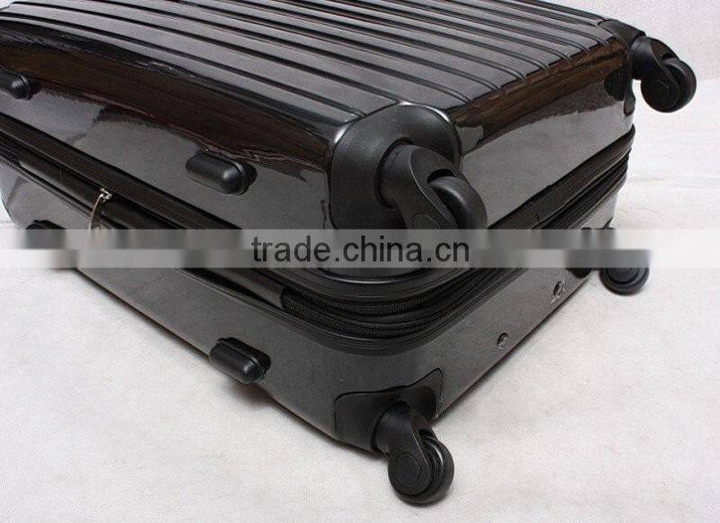 stock ABS+PC 3pcs expandable carry on rolling trolley luggage set