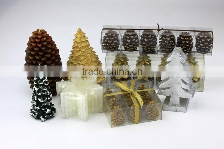 Christmas Design Candles, Christmas Tree Candles, Christmas Pinecone Candles