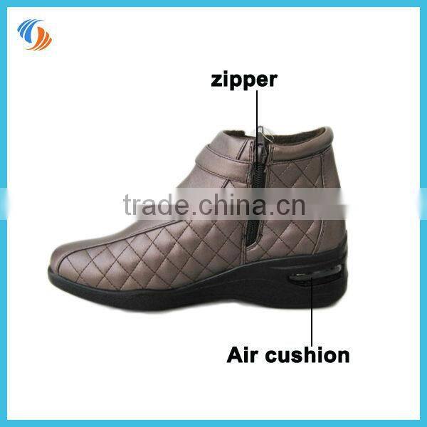 Women Zipper PU shoes Air Cushioned Shoes