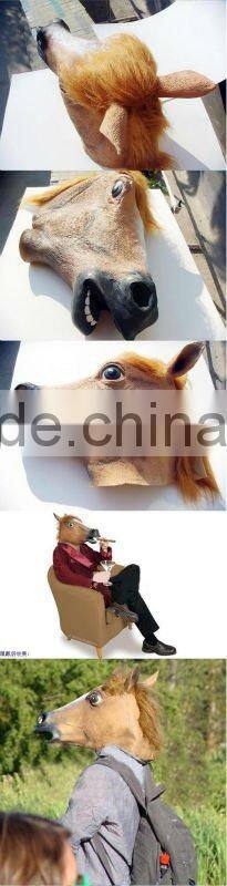 IF-010 Horse head mask Latex animal head mask (horse, dog, etc)