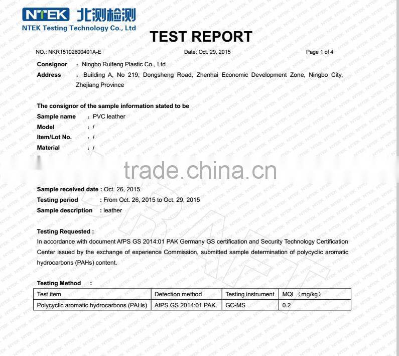 China suppliers leatherette upholstery