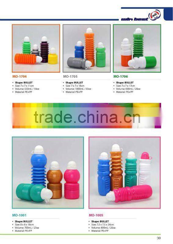 600ml/20oz silver color sport water bottles