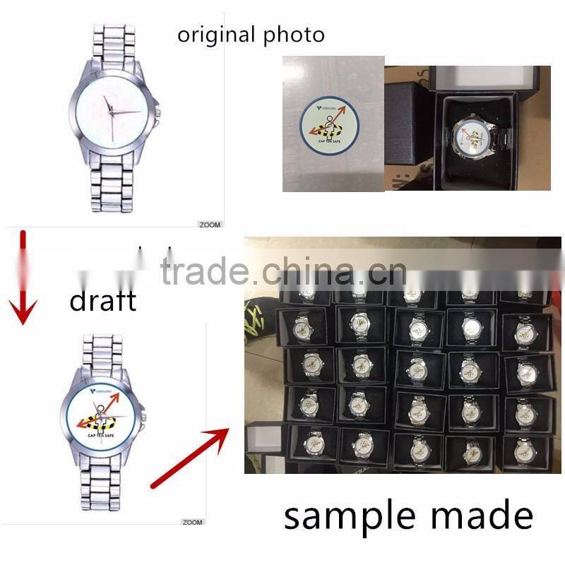 Marble Texture Dial Watch Custom Personalized Soft Leather Female Casual Modern Lady Watch