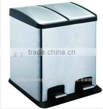 Compartment pedal Stainless steel dustbin