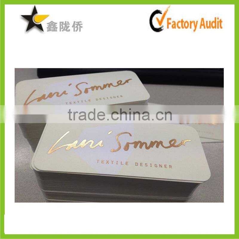 2015 custom luxury metal raised business cards with gold stamping
