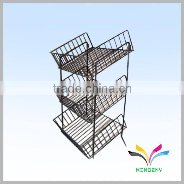 High Quality Factory Customize Wire Metal 4 tiers mineral water rack