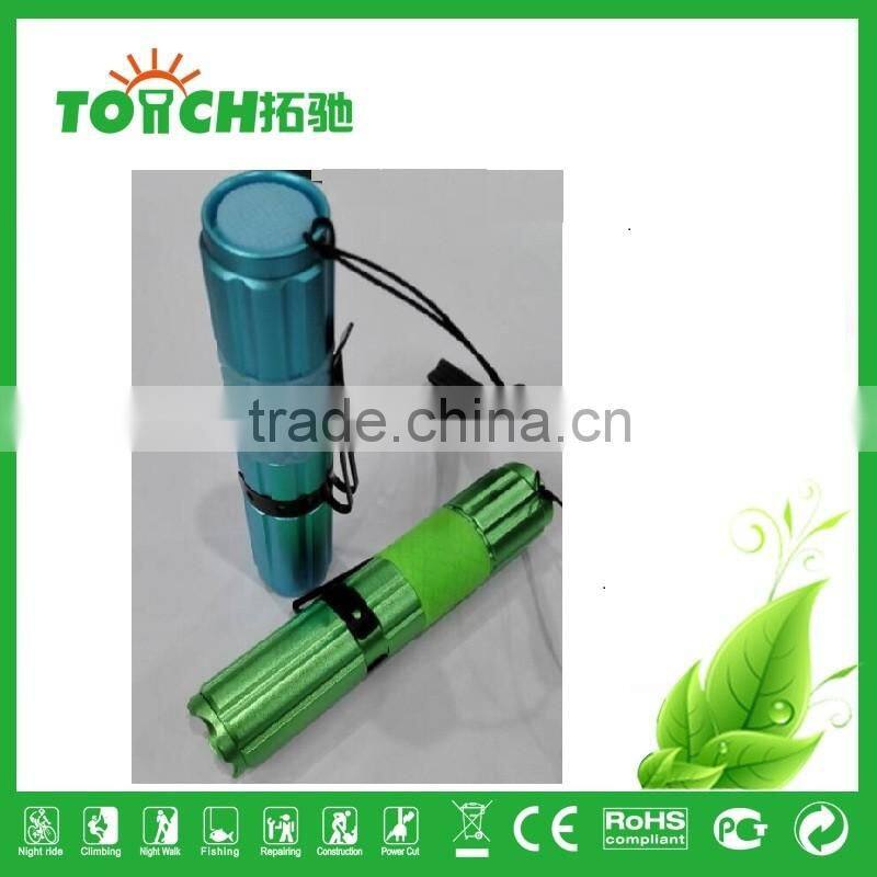 1.5v AA Battery led lamp super bight portable flashlight with clip