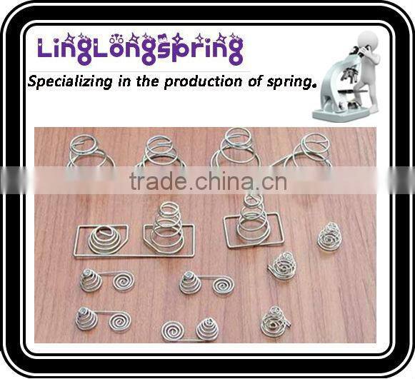 Factory made battery spring connector