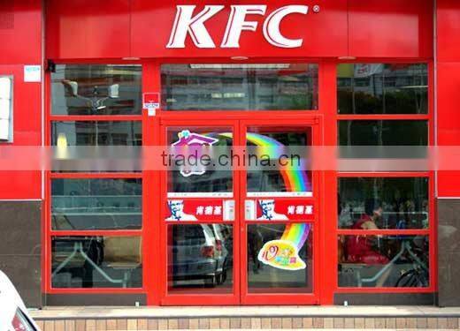 KFC Door,Modern Alunimum Door,center double door with two single door beside,widelt used for buildings