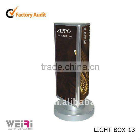 Tabletop Advertising Rotating triangle light box